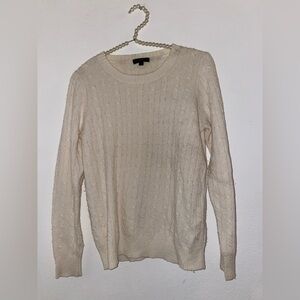 J. Crew Size M Cream Ivory Wool Sweater Top Women Stylish Cut Style